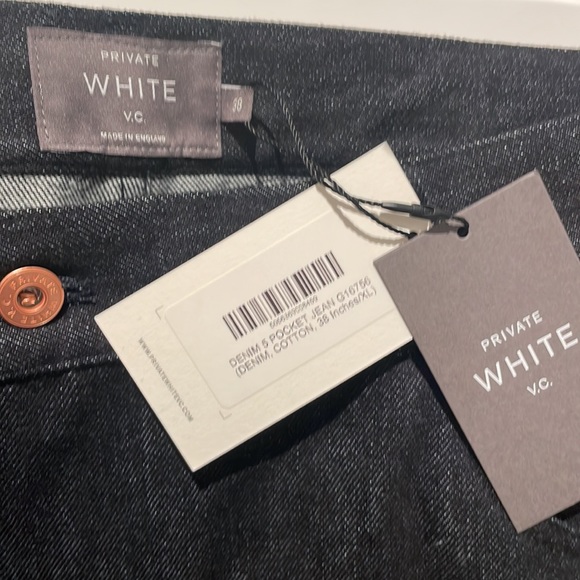 Private White V.C. (Handmade in England)-The 5 Pocket Denim Jeans, Size 38 - Picture 5 of 5